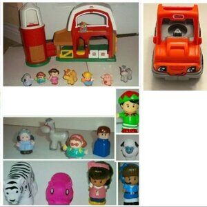 LOT Little People Fisher Price Farm Barn Animals & Sounds People